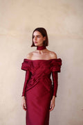 VESTIDO ÓPALO BURGUNDY